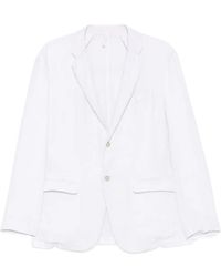 120% Lino - Notch-Lapel Single-Breasted Blazer - Lyst