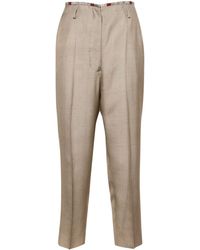 Ibrigu - Cropped Silk Trousers - Lyst