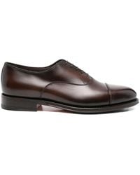 Santoni - Leather Oxford Shoes - Lyst