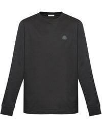 Moncler - Logo-Patch Long-Sleeve T-Shirt - Lyst