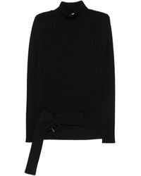 SIMONA CORSELLINI - Belted Ribbed-Knit Sweater - Lyst