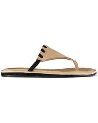 Yuzefi - Maris Whipstitch-Trim Flip Flops - Lyst