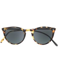 Oliver Peoples - Tortoiseshell Round Frame Sunglasses - Lyst