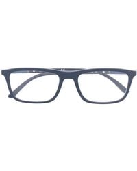 Emporio Armani - Rectangle-Frame Glasses - Lyst