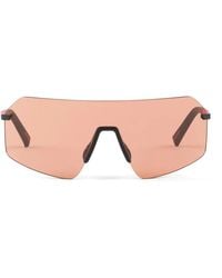 Prada - Linea Rossa Sonnenbrille Mit Metallgestell - Lyst