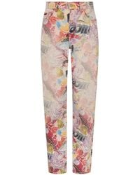 Martine Rose - Printed Five-Pocket Jeans - Lyst