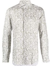 Barba Napoli - Floral-print Linen Shirt - Lyst