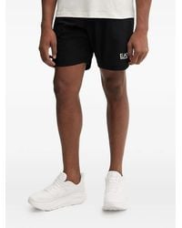EA7 - Logo-Print Elasticated Shorts - Lyst