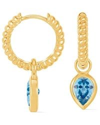 Dower & Hall - Twist Huggie Charm Hoop Earrings - Lyst