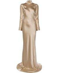 Michelle Mason - Langärmeliges Abendkleid aus Seide - Lyst