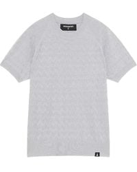 Patrizia Pepe - Textured Raglan-Sleeve T-Shirt - Lyst