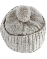 MHL by Margaret Howell - Mhl. Pompom-Detail Ribbed-Knit Beanie Hat - Lyst