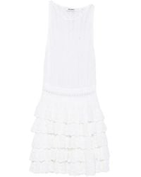 Antonino Valenti - Pointelle-Knit Ruffled Mini Dress - Lyst