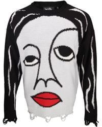 Haculla - Face-Print Frayed Jumper - Lyst