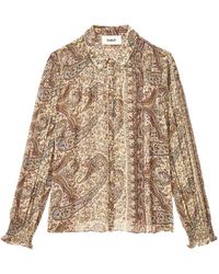 Ba&sh - Paisley-Print Smocked-Cuff Shirt - Lyst