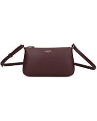 Lacoste - Small Champs-Élysées Logo-Print Leather Cross-Body Bag - Lyst
