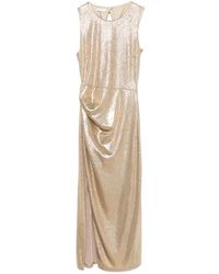 Patrizia Pepe - Robe Mi-Longue À Effet Métallisé - Lyst