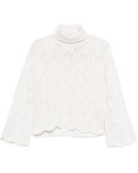 Twinset - Cable-Knit Turtleneck Sweater - Lyst