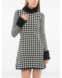 Viktor & Rolf - Houndstooth-Pattern Thread-Detail Mini Dress - Lyst