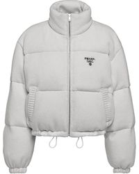 Prada - Wool-cashmere Puffer Jacket - Lyst