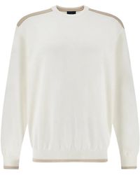 Paul & Shark - Crew-Neck Panelled Sweater - Lyst