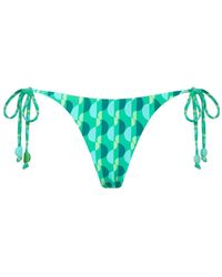Seafolly - Sorrento Printed Tie-Side Bikini Bottoms - Lyst