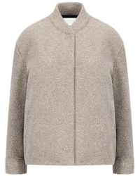 Harris Wharf London - Bouclé Wool Bomber Jacket - Lyst