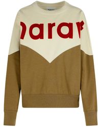 Isabel Marant - 'Khaki Houston' Dark Cotton Blend Sweatshirt - Lyst