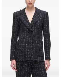Karl Lagerfeld - Single-Breasted Tweed Blazer - Lyst