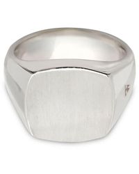 Tom Wood - Sterling Silver Cushion Signet Ring - Lyst