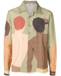 Amir Slama - Graphic-Print Long-Sleeved Shirt - Lyst