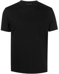 Prada - T-Shirt Met Geborduurd Logo - Lyst