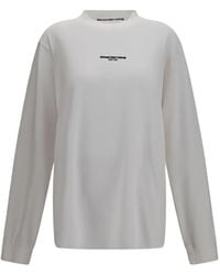 Alexander Wang - Logo-Print Long-Sleeve T-Shirt - Lyst