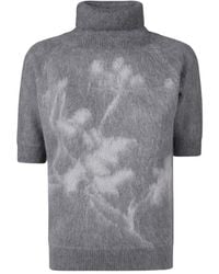 Zanone - Short-Sleeve Turtleneck Sweater - Lyst
