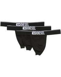 DIESEL - Logo-Waistband Briefs (Set Of Three) - Lyst