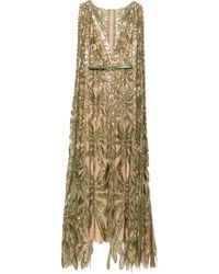 Elie Saab - Embroidered Tulle Long Dress - Lyst