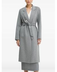 BOSS - Abrigo con solapa de muesca y cinturón - Lyst