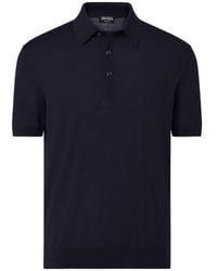 ZEGNA - Button-Up Polo Shirt - Lyst