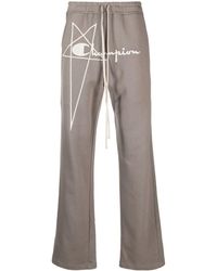 Rick Owens X Champion - X Champion Dietrich Logo-embroidered Track Pants - Lyst