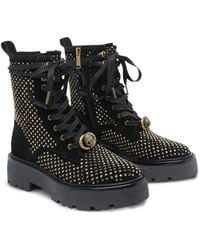 Kurt Geiger - Stud-Embellished Lace-Up Boots - Lyst