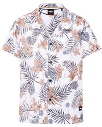 BOSS - Beach Tropical-print Short-sleeve Shirt - Lyst