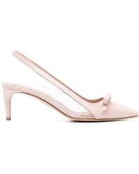 Red(V) - Pointed-Toe Leather Pumps - Lyst