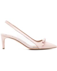 Red(V) - Pointed-Toe Leather Pumps - Lyst