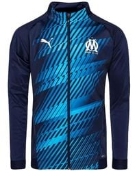PUMA - T-Shirt Olympique De Marseille À Logo Imprimé Et Manches Longues - Lyst