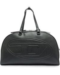 DIESEL - 1Dr Dome-Leather Travel Bag With Oval D Logo - Lyst