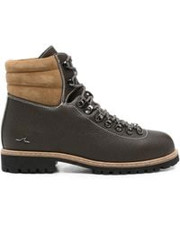 Paul & Shark - Bottines En Cuir Grainé À Empiècements - Lyst