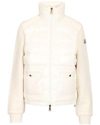 Moncler - Quilted-Panel Zip-Up Jacket - Lyst