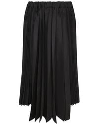COMME DES GARÇON BLACK - Pleated Asymmetric Midi Skirt - Lyst