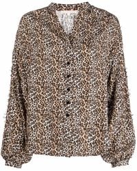 Gold Hawk - Silk Leopard Print Blouse - Lyst