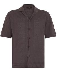 Slowear - Buttoned Short-Sleeve Knitted Shirt - Lyst